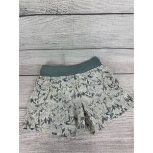 Athleta Women's Teal & Cream Trekkie North Active Floral Shorts Size 2